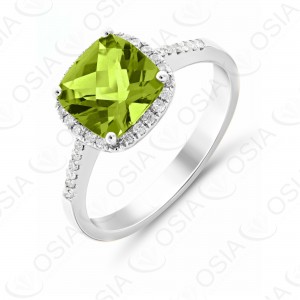 9 KARAT DIAMOND AND GEMSTONE RING
