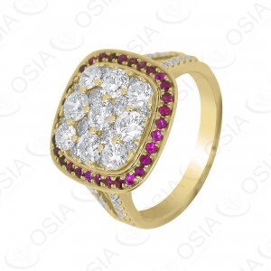 18 KARAT DIAMOND AND GEMSTONE RINGS