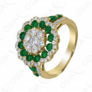 18 KARAT DIAMOND AND GEMSTONE RINGS