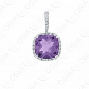 9 KARAT DIAMOND AND GEMSTONE PENDANT