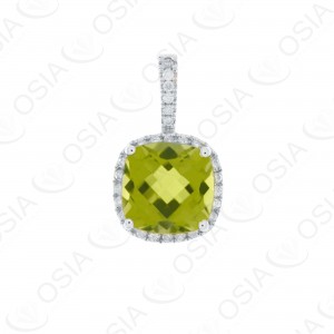 9 KARAT DIAMOND AND GEMSTONE PENDANT