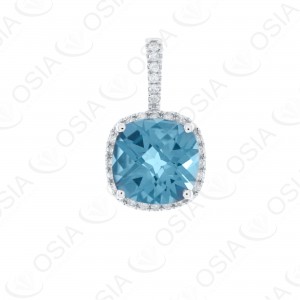 9 KARAT DIAMOND AND GEMSTONE PENDANT
