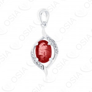 18 KARAT DIAMOND AND GEMSTONE PENDANT