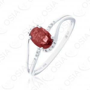 9 KARAT DIAMOND AND GEMSTONE RING
