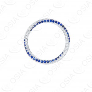18 KARAT DIAMOND AND GEMSTONE PENDANT