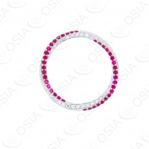 18 KARAT DIAMOND AND GEMSTONE PENDANT