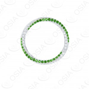 18 KARAT DIAMOND AND GEMSTONE PENDANT