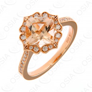 9 KARAT DIAMOND AND GEMSTONE RING