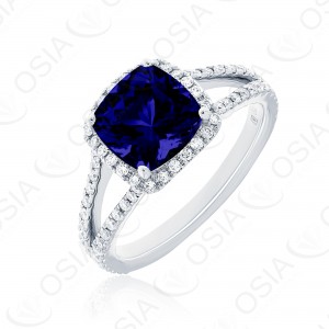 18 KARAT DIAMOND AND GEMSTONE RING