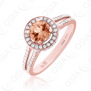 18 KARAT DIAMOND AND GEMSTONE RING