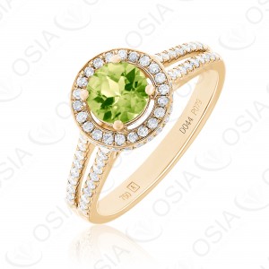 18 KARAT DIAMOND AND GEMSTONE RING