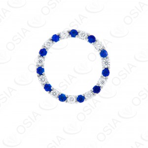18 KARAT DIAMOND AND GEMSTONE PENDANT