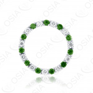18 KARAT DIAMOND AND GEMSTONE PENDANT