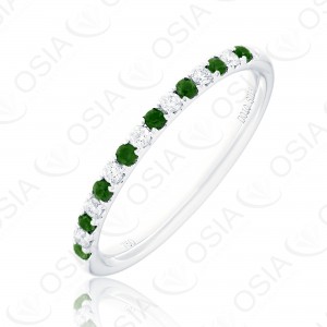 18k KARAT DIAMOND AND GEMSTONE RING