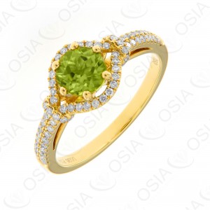 18 KARAT DIAMOND AND GEMSTONE RING