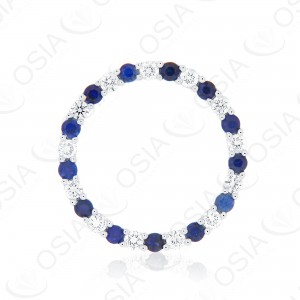 18 KARAT DIAMOND AND GEMSTONE PENDANT