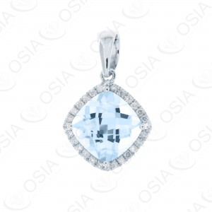 9 KARAT DIAMOND AND GEMSTONE PENDANT