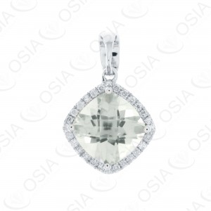 9 KARAT DIAMOND AND GEMSTONE PENDANT