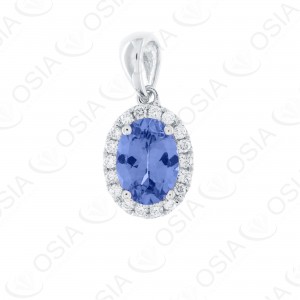 18 KARAT DIAMOND AND GEMSTONE PENDANT