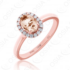 18 KARAT DIAMOND AND GEMSTONE RING