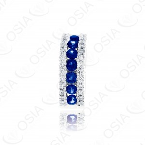 18 KARAT DIAMOND AND GEMSTONE PENDANT