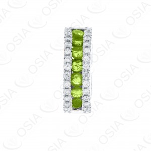 18 KARAT DIAMOND AND GEMSTONE PENDANT
