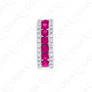 18 KARAT DIAMOND AND GEMSTONE PENDANT