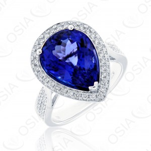 18 KARAT DIAMOND AND GEMSTONE RING