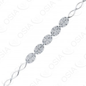 18 Karat White Gold Diamond Bracelet
