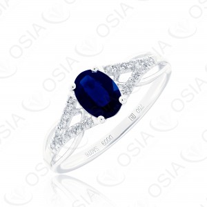 18 KARAT DIAMOND AND GEMSTONE RING
