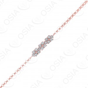 18 Karat Rose Gold Diamond Bracelet