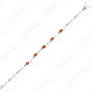 9 Karat White Gold Diamond & Gemstone Bracelet