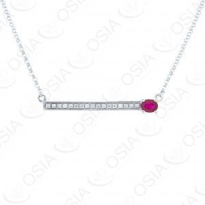 18 KARAT DIAMOND AND GEMSTONE NECKLACE