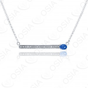 18 KARAT DIAMOND AND GEMSTONE NECKLACE