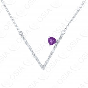 9 KARAT DIAMOND AND GEMSTONE NECKLACE