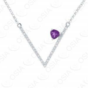 18 KARAT DIAMOND AND GEMSTONE NECKLACE