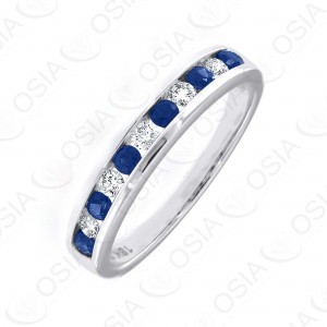 18k KARAT DIAMOND AND GEMSTONE RING