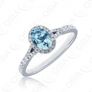 18 KARAT DIAMOND AND GEMSTONE RING