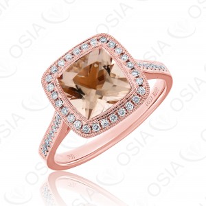 18 KARAT DIAMOND AND GEMSTONE RING