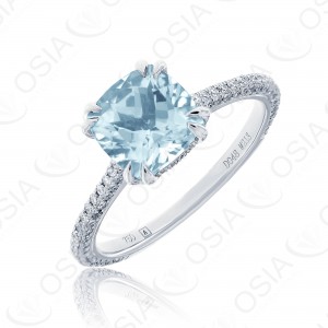 18 KARAT DIAMOND AND GEMSTONE RING