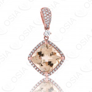 18 KARAT DIAMOND AND GEMSTONE PENDANT