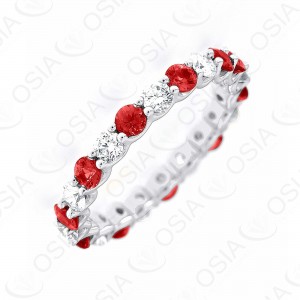 18k KARAT DIAMOND AND GEMSTONE RING