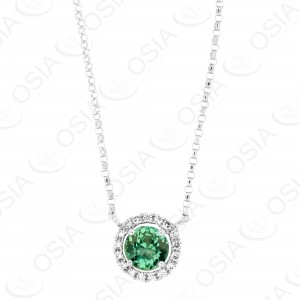 18 KARAT DIAMOND AND GEMSTONE NECKLACE