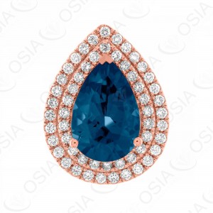 18 KARAT DIAMOND AND GEMSTONE PENDANT