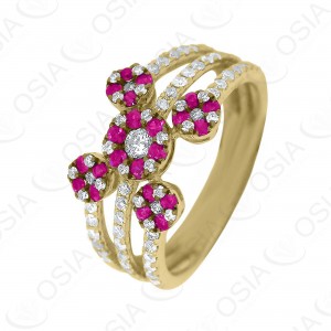 18 KARAT DIAMOND AND GEMSTONE RINGS