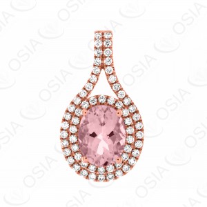 18 KARAT DIAMOND AND GEMSTONE PENDANT