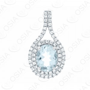 18 KARAT DIAMOND AND GEMSTONE PENDANT
