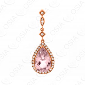 18 KARAT DIAMOND AND GEMSTONE PENDANT