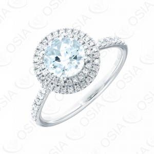 18 KARAT DIAMOND AND GEMSTONE RING