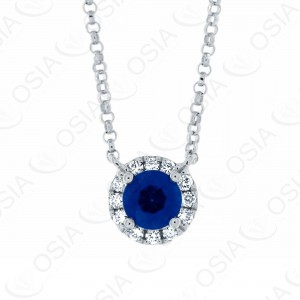 18 KARAT DIAMOND AND GEMSTONE NECKLACE